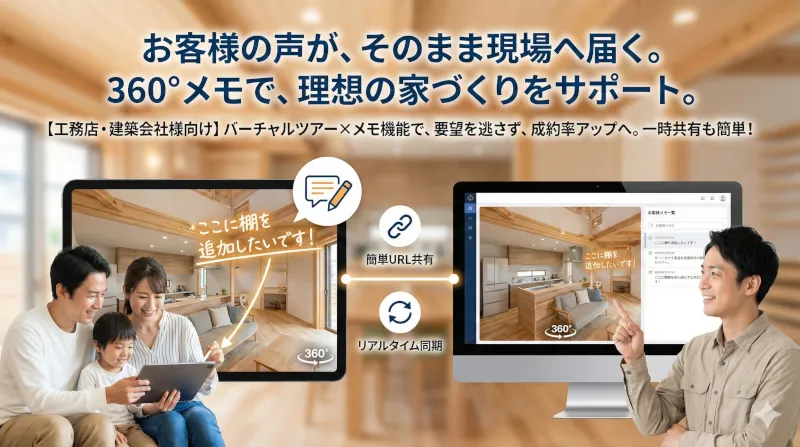 360度ツアー×URL発行＋メモ管理システム